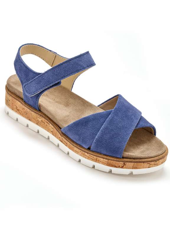 Sandale semelle amovible bleue - Emma & Joséphine
