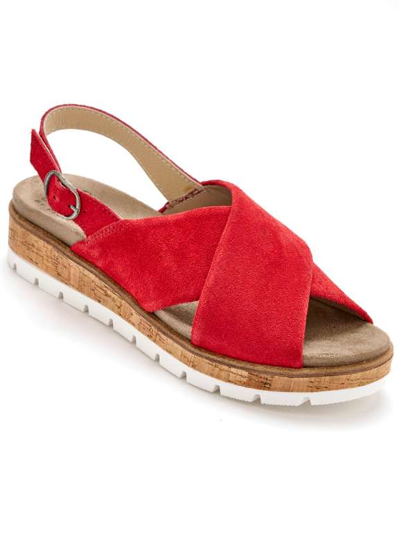 Sandale semelle amovible rouge - Emma & Joséphine