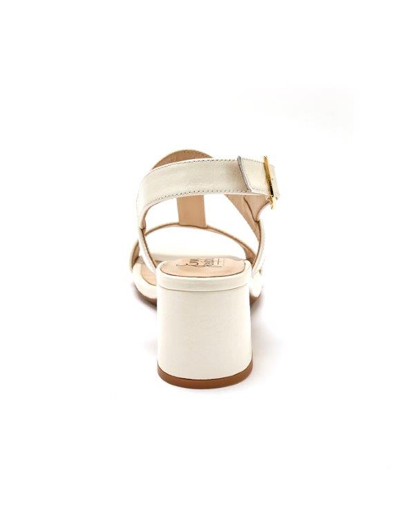 Sandale stylée blanche vue arrière - Emma & Joséphine