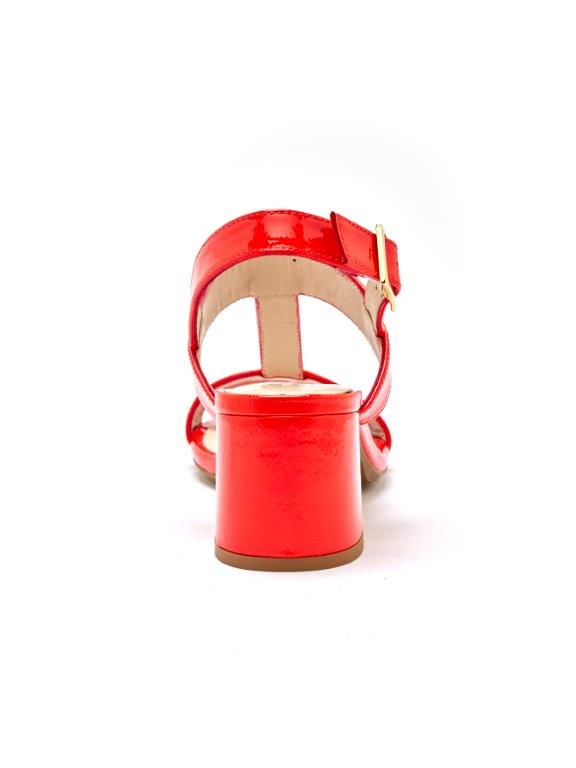 Sandale stylée rouge vue arrière - Emma & Joséphine