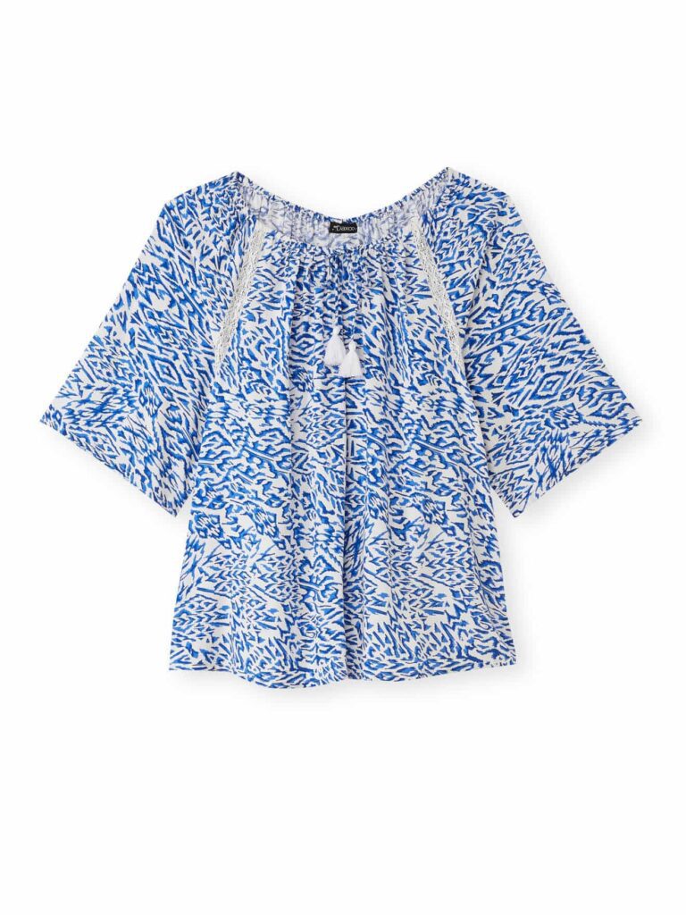 Blouse-imprimé-bleu